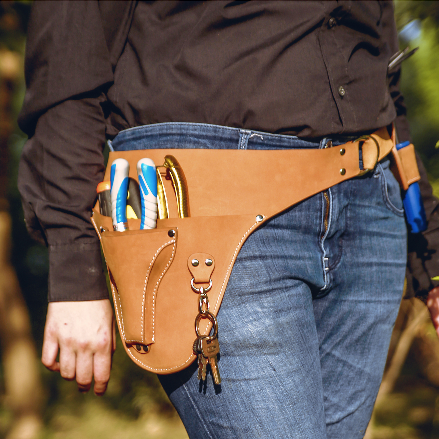 Leather garden Tool Belt